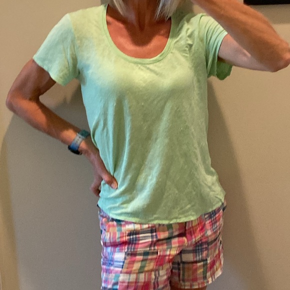 Eileen Fisher Organic Linen Mint Green Tee - Picture 2 of 8